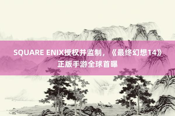 SQUARE ENIX授权并监制，《最终幻想14》正版手游全球首曝